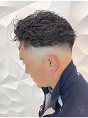 ツイストスパイラルパーマ/ツーブロックアップバング/フェード