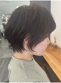 大人ラフウェーブ外ハネボブダークブラウンスウィングショート
