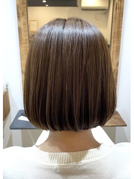セックヘアデザイン(Sec hair design) 【Sec. hair design 水戸】ナチュラル縮毛矯正+内巻きボブ