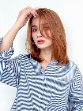 グリードヘアー セルフィッシュ(GREED hair SELFISH) ミディアムレイヤーハイトーンロングボブ