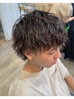 シフト(SHEEFT) メンズ 無造作ツイストパーマ ショート ナチュラルブラウン