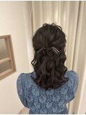 ハーフアップ お呼ばれヘア 参列ヘア イベントヘア デートヘア