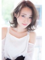 アルケー ヘアアンドヘッドスパ 錦糸町南口店(arche Hair&head spa) 大人かわいい/レイヤーロング/グレーベージュ/前髪パーマ/錦糸町