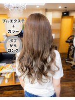 ヘアーメイク ダンス(hair make DANCE)&nbsp;プルエクステ+カラー ボブからロング！