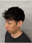 ナチュラル刈上げ柔らか無造作ニュアンスパーマ【新大阪】