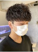 無造作パーマニュアンスパーマ緩めワンカール刈り上げマッシュ