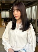 レイヤーカット セミロング グレージュ【鹿児島中央駅】