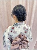 浴衣×ゆるふわアップ