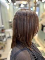 モア 下通店(MORE)&nbsp;サラ艶ストレートパーマ、イルミナカラー、に合わせカット