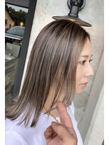 ワンドット バイ キーマン(ONE. by KEYMAN)&nbsp;透明感がいい感じ！ミルクティーベージュのハイライト