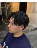 刈り上げマッシュメンズカットシャドウパーマメンズパーマ