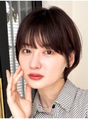 シースルーショート/ショートボブ/耳かけショート/小顔カット
