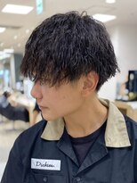 波巻きシャドウパーマツイストスパイラル無造作銀座メンズパーマ