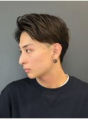 アップバングツーブロックバーバーフェードツイストメッシュ