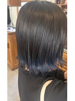 イブヘアー(eve. Hair)&nbsp;ブルーアッシュ//グラデーションカラー＆外ハネ
