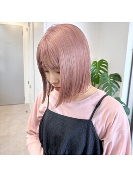 サンクプロジェクト(cinq PROJECT) 韓国ヘアー顔周りレイヤーミルクティーベージュピンクべージュ