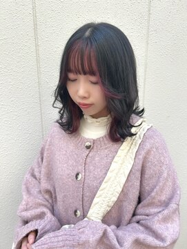 シュガー ヘアアンドネイル 仙台(SUGAR) 【ブリーチ1回】ラベンダーピンクインナーカラー♪