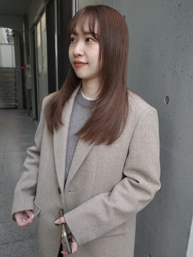 ユノ(juno) 透明感ベージュの艶ストレート