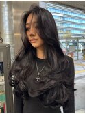 黒髪スーパーロングレイヤー 海外レイヤー