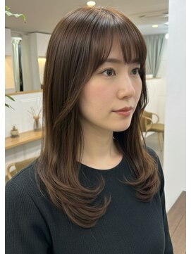 大人レイヤーカット/前髪あり/20代30代40代