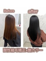 エテルネ 大宮店(E:terne)&nbsp;髪質改善矯正×パープルグレージュ【暗め透明感】