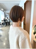 【VENTI 伊藤】大人女性の丸みショート×ブリーチなしベージュ