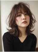 ミディアムレイヤー×白髪ぼかしカラー30代40代50代60代