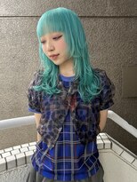 イエナ 渋谷(IENA) ハッシュカットシースルーバングダブルカラーケアブリーチカラー