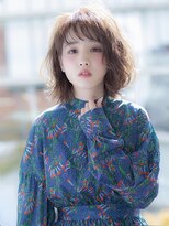 メノン 茨木店(Menon)&nbsp;無造作カール　ショートボブ　イルミナカラー　デザインカラー