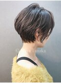 くびれショートボブ小顔カット黒髪カタログことりベージュ錦糸町