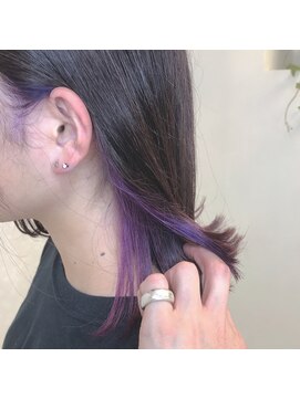 ヘアーアンドメイク ドレス(DRESS) インナーカラー パープル