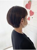 #ミニショート#ベージュカラー