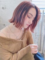 ルービック 難波(Rubik's)&nbsp;透明感オレンジブラウン◎大人ヘルシーボブ