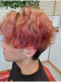 センターパート　アクセントカラー