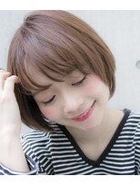 ルティア(Lutia) 丸みショート オレンジベージュ