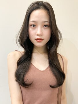 レア 表参道(L'ea) 黒髪クラゲヘアーオリーブグレー小顔ココアベージュ