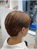 センターパートショートハンサムショートメンズヘア仙台