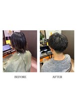ヘアーメイク クーラ 行橋店(Hair make CURA) モテメンズカットマッシュショート韓国風ビジカジ