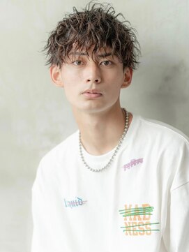 ハバナ 渋谷(HAVANA) アッシュブラック/マッシュパーマ/束感/刈り上げ/波巻き