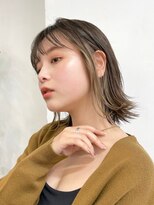 サンク 原宿 表参道(cinq)&nbsp;インナーカラー切りっぱなしボブタッセルボブ外ハネボブ韓国風