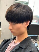 エルマーク(L-MARK)&nbsp;黒髪マッシュナチュラルマッシュメンズヘア韓国ツーブロック