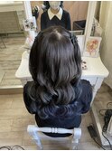 三つ編みハーフツイン