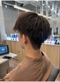 波巻きツイストスパイラルパーマ/フェザーパーマ/眉毛/メンズ