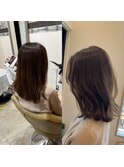 before→after/グレージュ/透明感☆五反田美容室