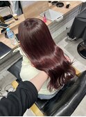 モテ色×ツヤ髪◎髪質改善カシスカラーくすみピンクロング