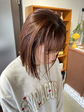 ハー(her) ボブ × オレンジ｜her 都立大学