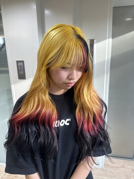 ループ(LOOP) yellow color×black &red