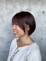 アンツ サザンリゾート 茅ヶ崎店(ANT'S Southern Resort)&nbsp;小顔/マッシュショートくびれヘア/アプリコットオレンジ/