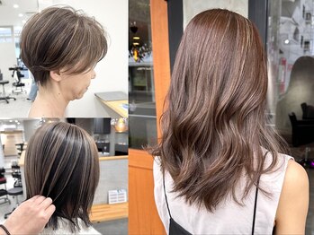ラッキーヘア 加古川(Lucky Hair)の写真/【お悩み解決メニュー多数!】ダメージレス◎オーガニックカラー・白髪ぼかしハイライトが大人気♪
