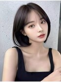 渋谷 ボブ 韓国ヘア ショートボブ 顔周りレイヤー 小顔カット 